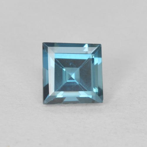 0.66ct Natural Azul Londres Topacio, Cuadrado, VVS-VS