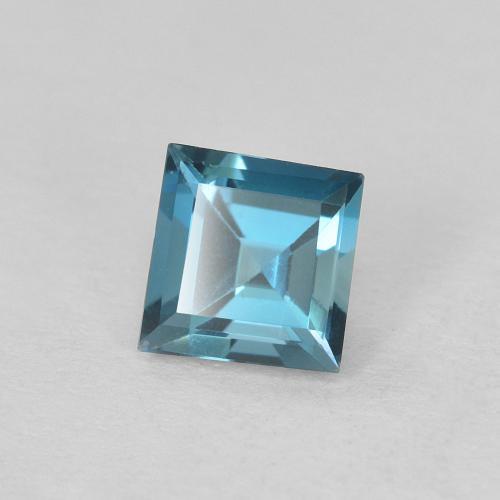 Topacio Azul Londres natural de 0.66 ct, Cuadrado, VVS-VS