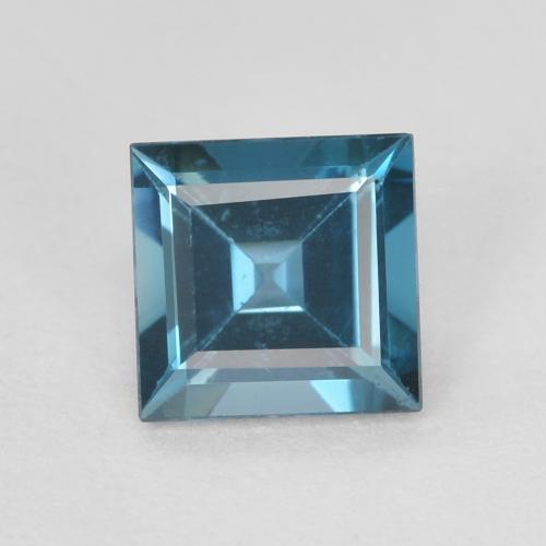 0.70ct Natural Azul Londres Topacio, Cuadrado, VVS
