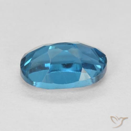Topacio Azul Londres natural de 0.62 ct, Ovalada, VVS