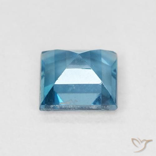 Topacio Azul Londres natural de 0.64 ct, Cuadrado, VVS