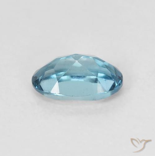 Topacio Azul Londres natural de 0.58 ct, Ovalada, VVS