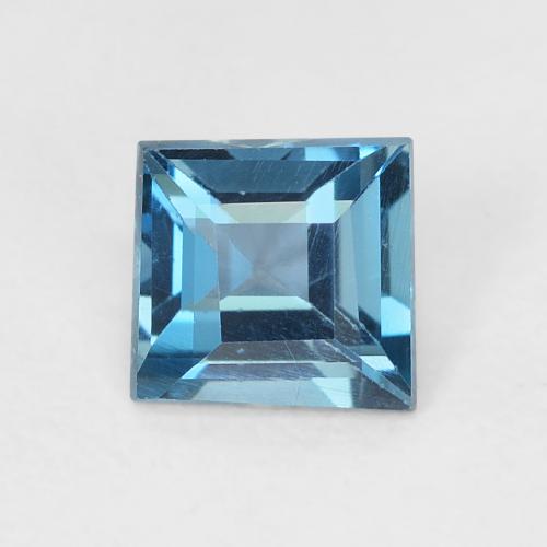 0.65ct Natural Azul Londres Topacio, Cuadrado, VVS