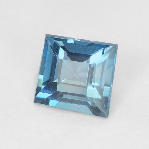 Topacio Azul Londres natural de 0.65 ct, Cuadrado, VVS