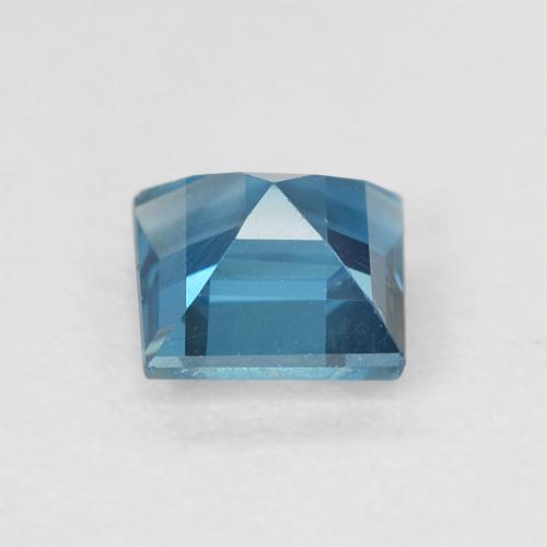 Topacio Azul Londres natural de 0.65 ct, Cuadrado, VVS