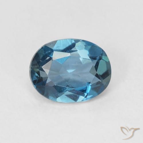 0.73ct Natural Azul Londres Topacio, Ovalada, VVS