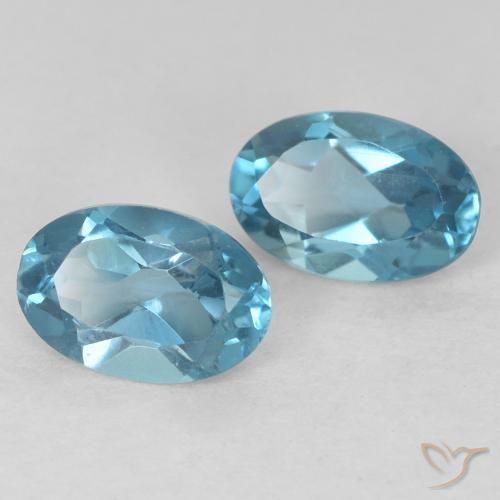 Gemas de Topacio Azul Londres natural de 1.11 ct, Ovalada, VS