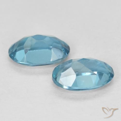 Gemas de Topacio Azul Londres natural de 1.11 ct, Ovalada, VS