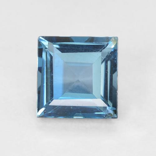 0.81ct Natural Azul Londres Topacio, Cuadrado, VVS-VS