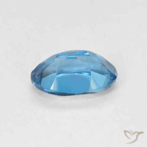 Topacio Azul Londres natural de 0.61 ct, Ovalada, VVS-VS