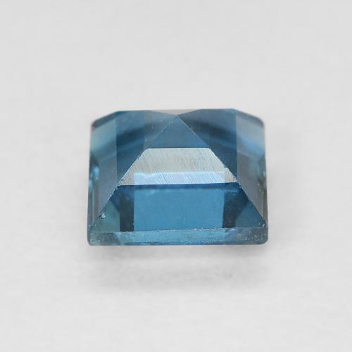 Topacio Azul Londres natural de 0.82 ct, Cuadrado, VVS-VS