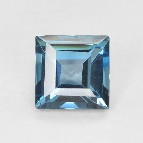0.77ct Natural Azul Londres Topacio, Cuadrado, VVS-VS