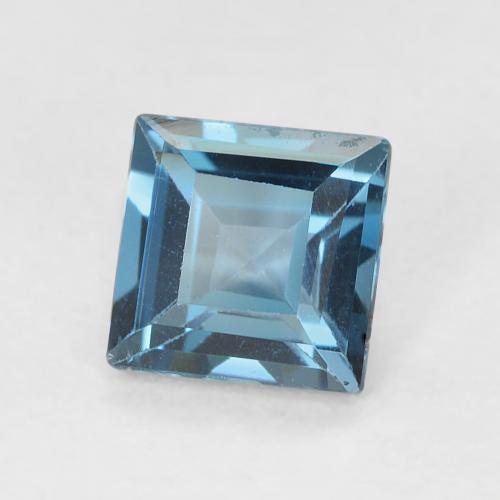 Topacio Azul Londres natural de 0.77 ct, Cuadrado, VVS-VS
