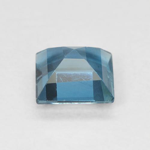 Topacio Azul Londres natural de 0.77 ct, Cuadrado, VVS-VS