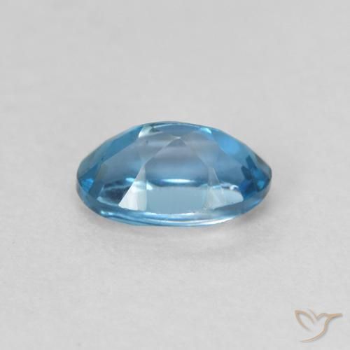 Topacio Azul Londres natural de 0.60 ct, Ovalada, VVS-VS