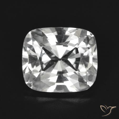 3.81ct Natural Blanco claro Topacio, Forma Cojín, VVS-VS