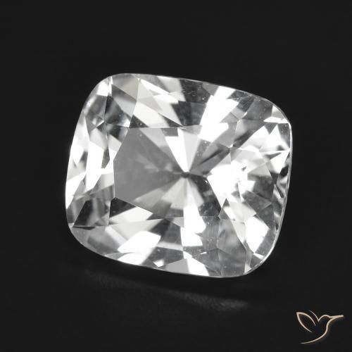 Topacio Blanco claro natural de 3.81 ct, Forma Cojín, VVS-VS