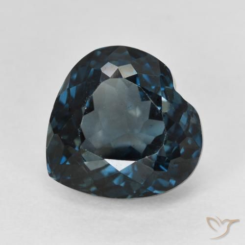 7.59ct Natural Azul Londres Topacio, Corazón, VVS