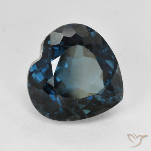 Topacio Azul Londres natural de 7.59 ct, Corazón, VVS