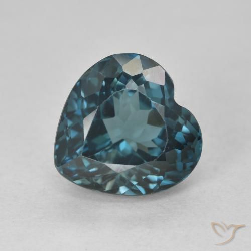 Topacio Azul Londres natural de 5.53 ct, Corazón, VVS