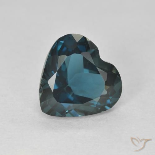 3.79ct Natural Azul Londres Topacio, Corazón, VVS