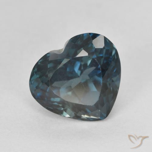 Topacio Azul Londres natural de 4.36 ct, Corazón, VVS-VS