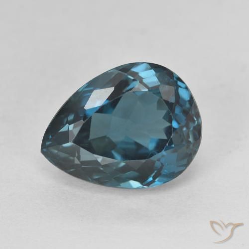 5.89ct Natural Azul Londres Topacio, En forma de pera, VVS-VS