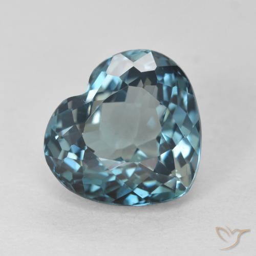 Topacio Azul Londres natural de 4.70 ct, Corazón, VVS-VS