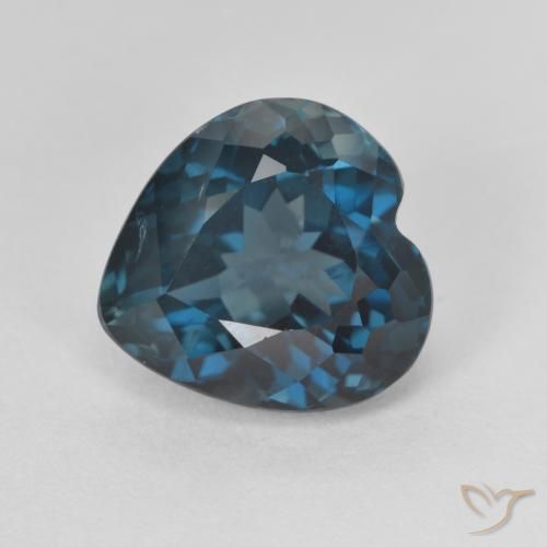 4.55ct Natural Azul Londres Topacio, Corazón, VVS-VS