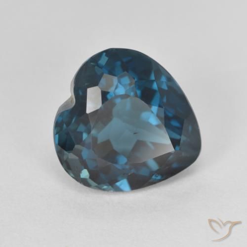 Topacio Azul Londres natural de 4.55 ct, Corazón, VVS-VS