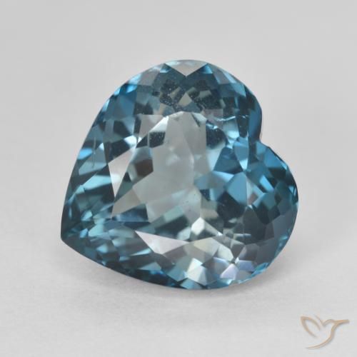 5.87ct Natural Azul Londres Topacio, Corazón, VS