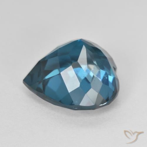 Topacio Azul Londres natural de 5.87 ct, Corazón, VS