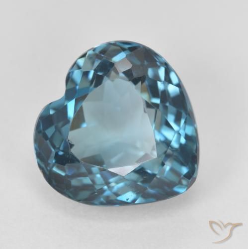 Topacio Azul Londres natural de 5.23 ct, Corazón, VS