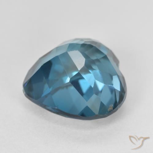 Topacio Azul Londres natural de 5.23 ct, Corazón, VS