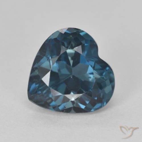 3.77ct Natural Azul Londres Topacio, Corazón, VVS-VS