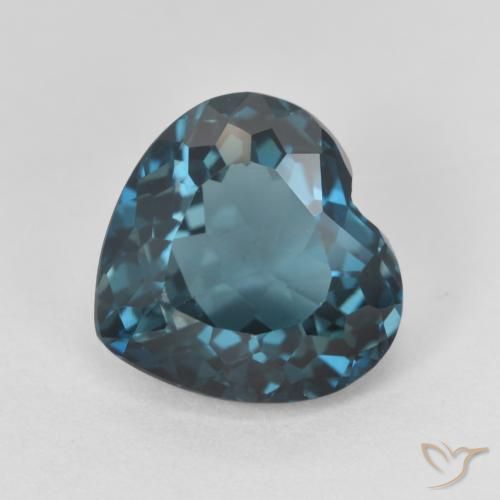 4.69ct Natural Azul Londres Topacio, Corazón, VVS