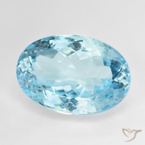 Topacio Azul Cielo natural de 20.66 ct, Ovalada, VVS-VS