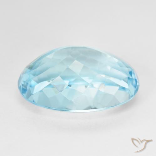 Topacio Azul Cielo natural de 20.66 ct, Ovalada, VVS-VS