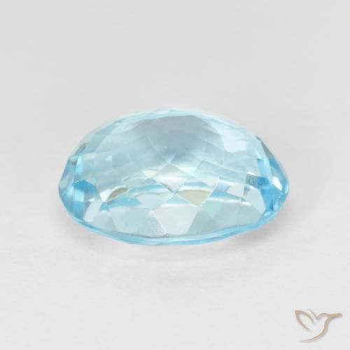 Topacio Azul Suizo natural de 9.81 ct, Ovalada, VVS-VS