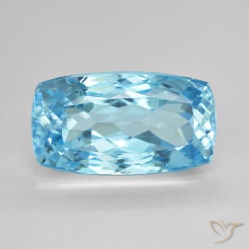 14.65ct Natural Azul Suizo Topacio, Forma Cojín, VVS