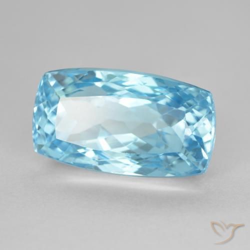 Topacio Azul Suizo natural de 14.65 ct, Forma Cojín, VVS
