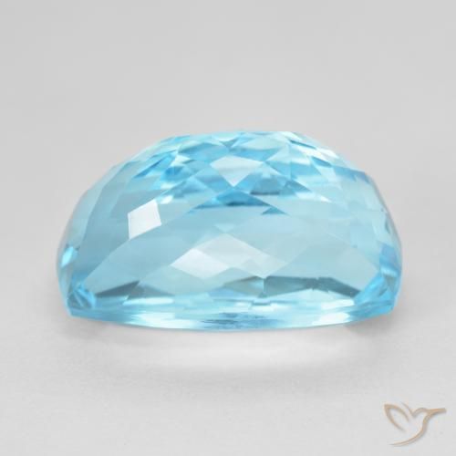 Topacio Azul Suizo natural de 14.65 ct, Forma Cojín, VVS