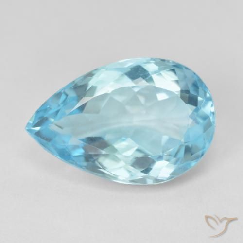10.12ct Natural Azul Cielo Topacio, En forma de pera, VVS