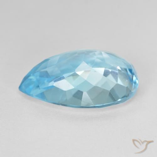 Topacio Azul Cielo natural de 10.12 ct, En forma de pera, VVS