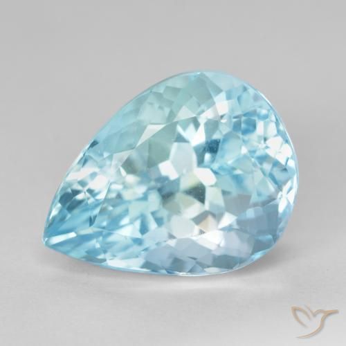 14.20ct Natural Azul Cielo Topacio, En forma de pera, VS
