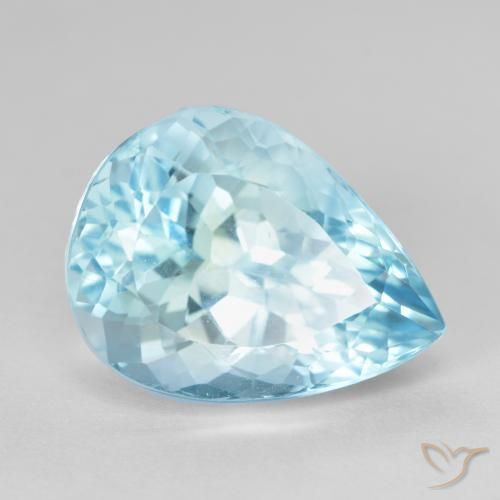 Topacio Azul Cielo natural de 14.20 ct, En forma de pera, VS