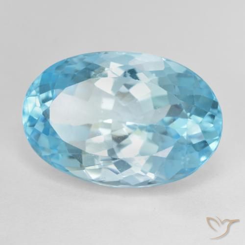 Topacio Azul Cielo natural de 13.40 ct, Ovalada, VS