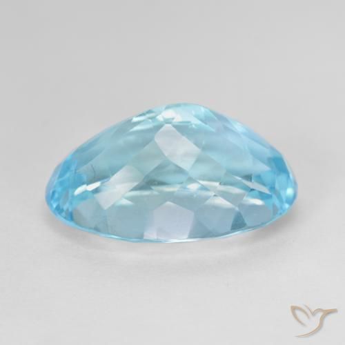 Topacio Azul Cielo natural de 13.40 ct, Ovalada, VS