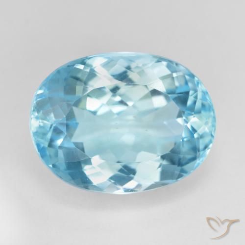 16.94ct Natural Azul Cielo Topacio, Ovalada, VS