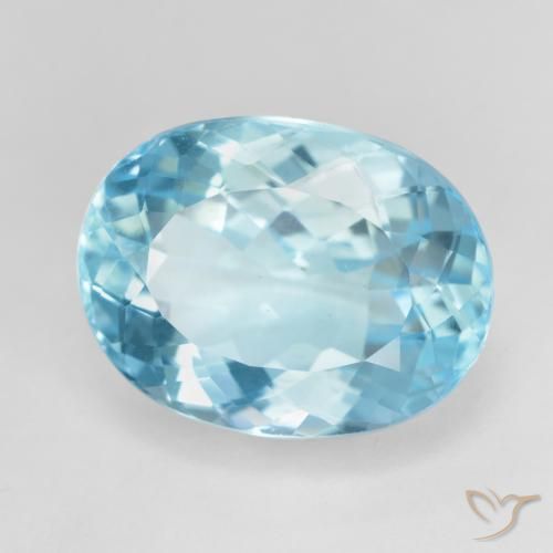 Topacio Azul Cielo natural de 16.94 ct, Ovalada, VS